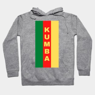 Kumba City in Cameroon Flag Colors Vertical Hoodie